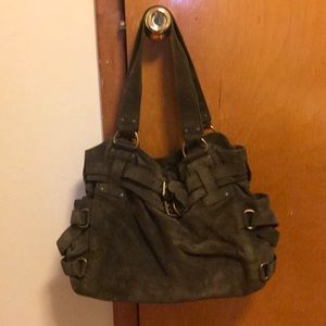 Olive green suede Kooba purse
